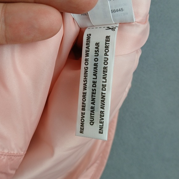 J Crew Crewcuts Quilted Vest Girls Medium‎ Pink Mock Neck Full Zip Outerwear - Picture 7 of 10